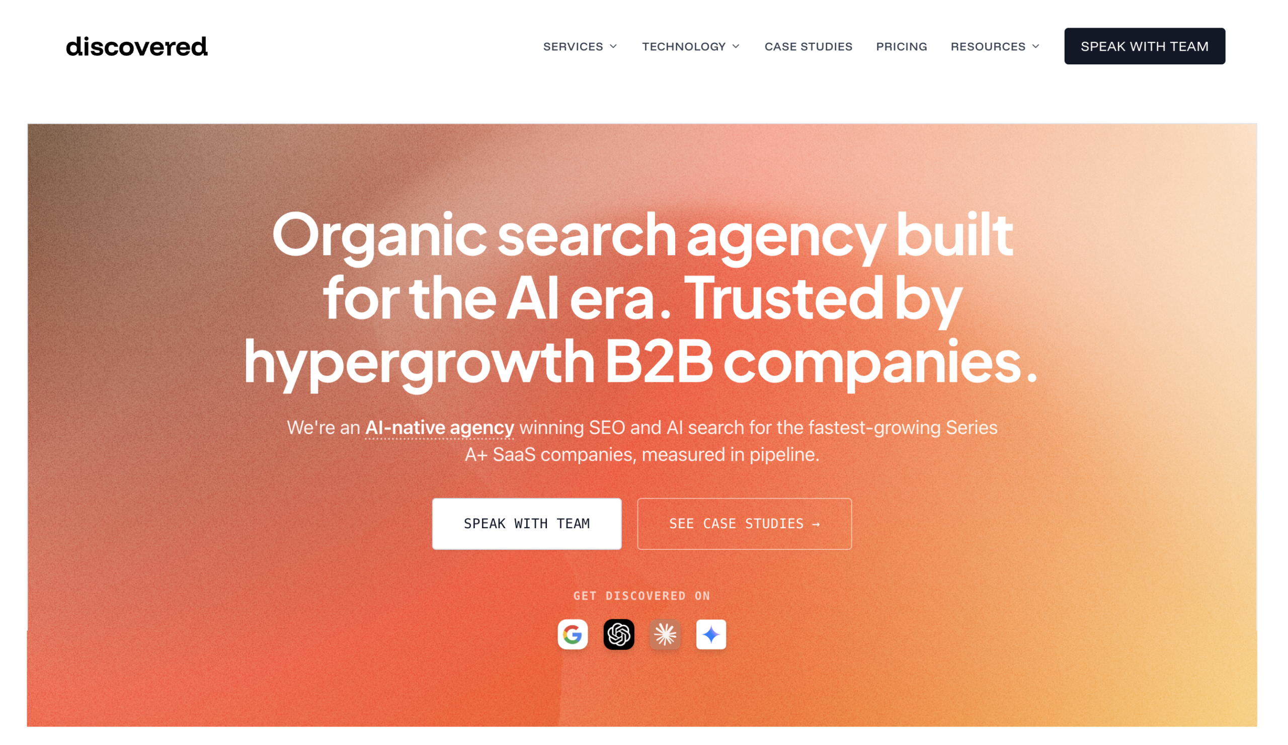 Discovered Labs - generative engine optimization agency for b2b saas
