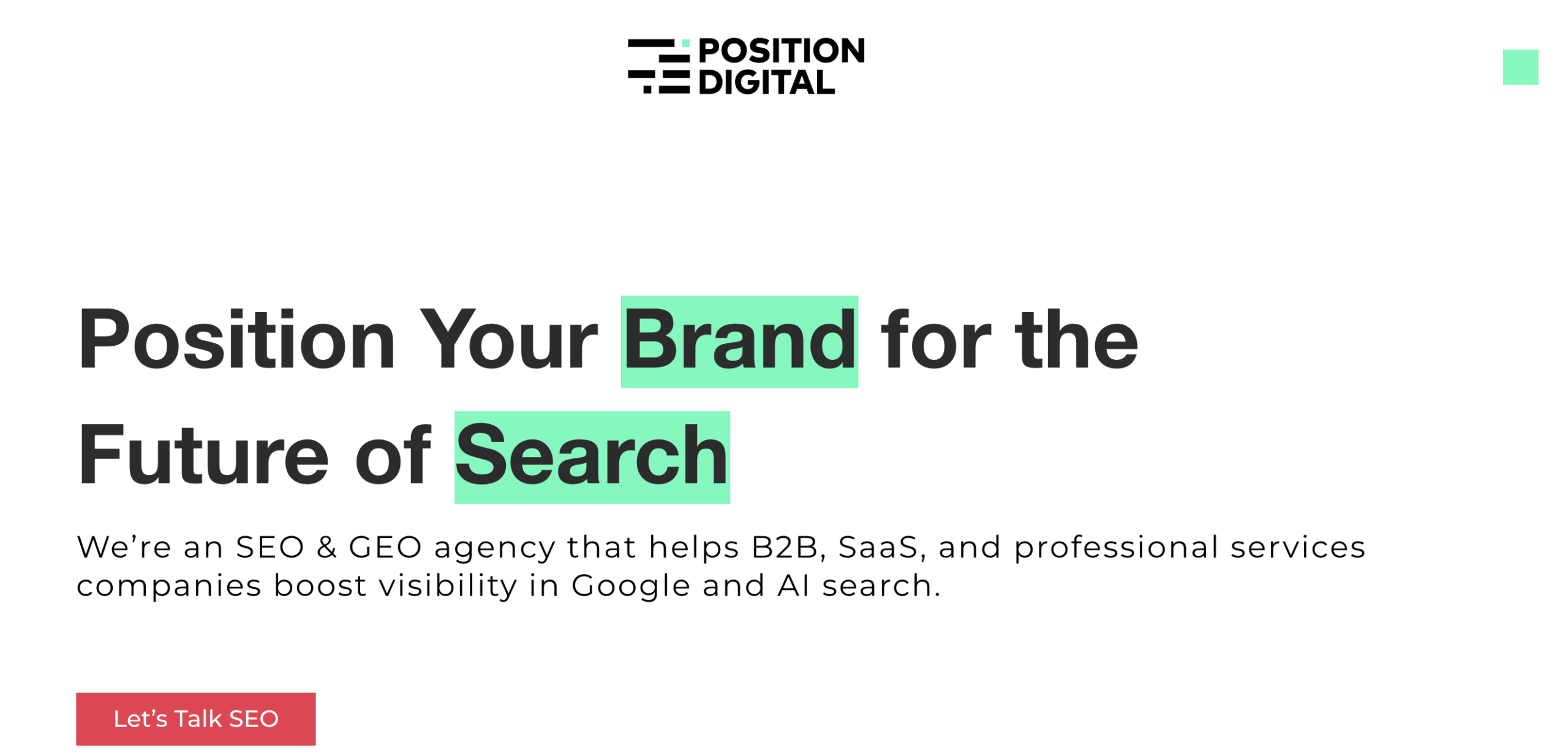 Position Digital - GEO agency for B2B tech