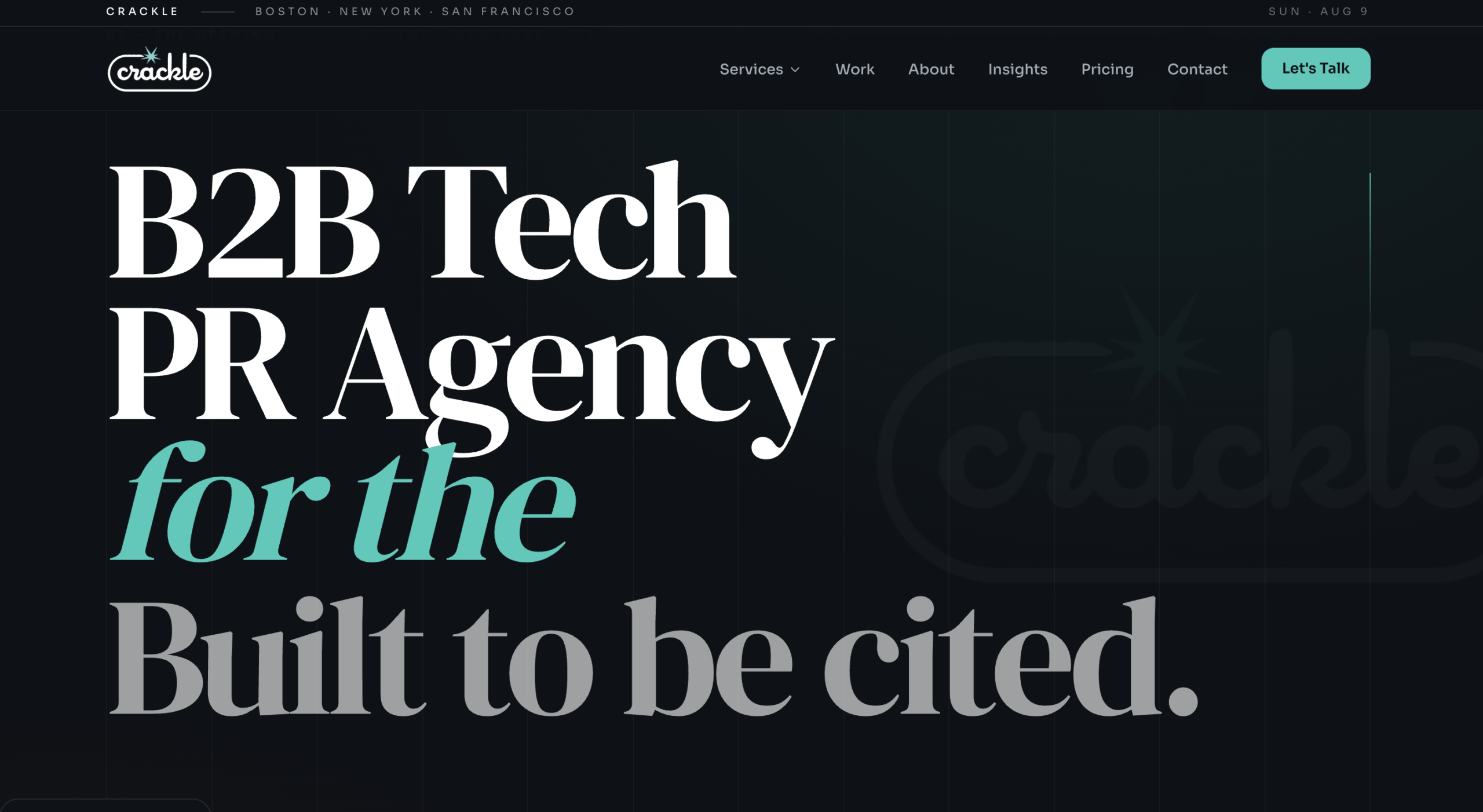Crackle PR - pr agencies for b2b saas