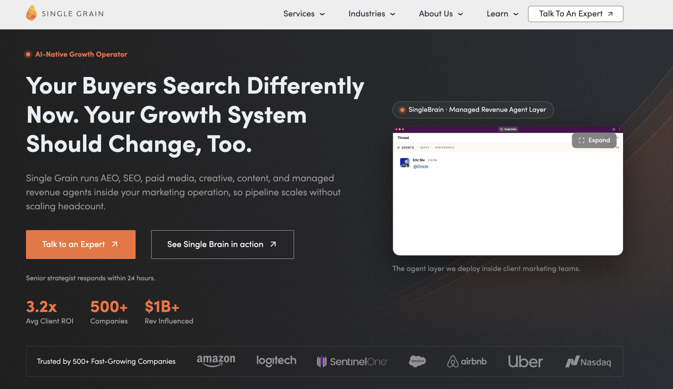 Single Grain - saas aeo agency