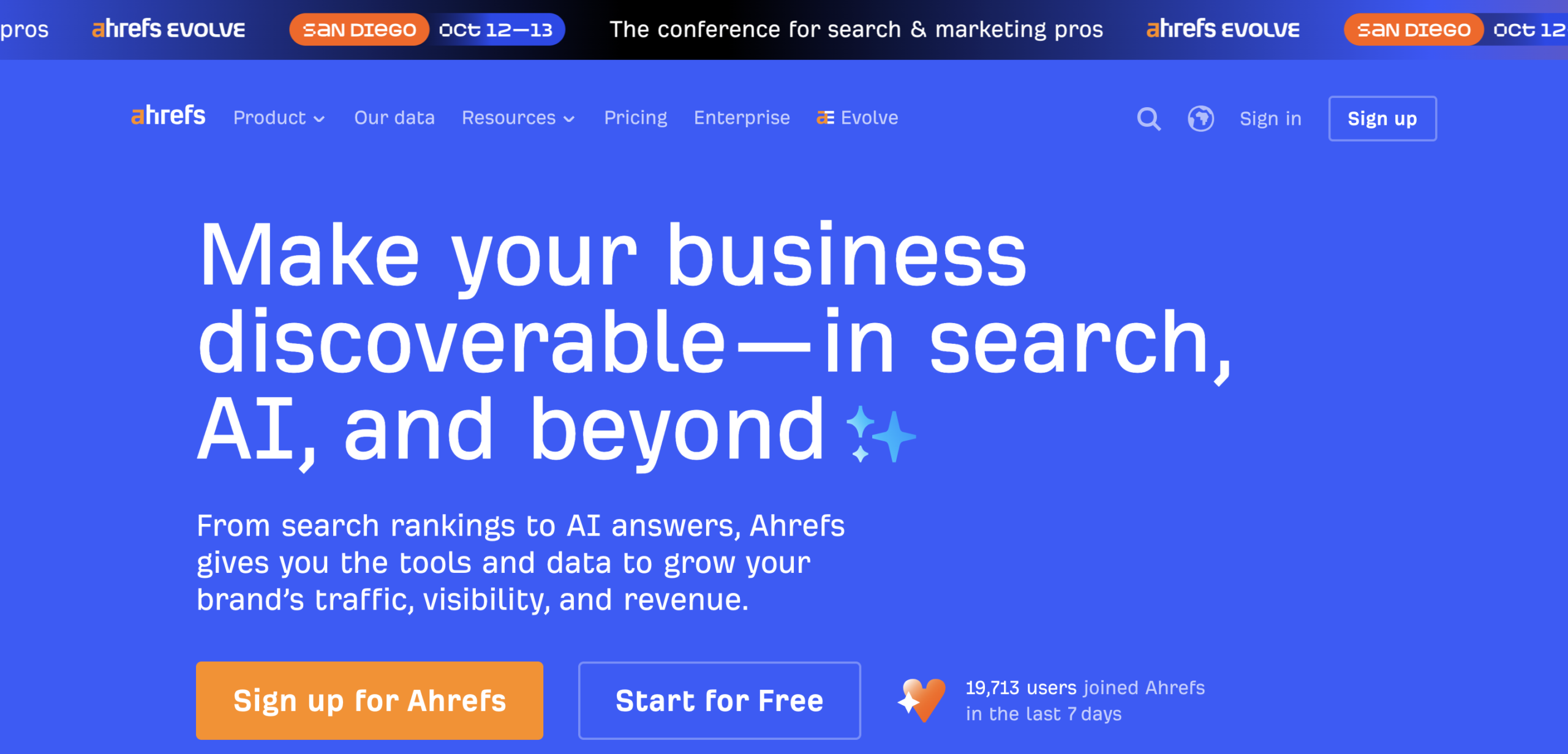 Ahrefs - SaaS Keywords Explorer