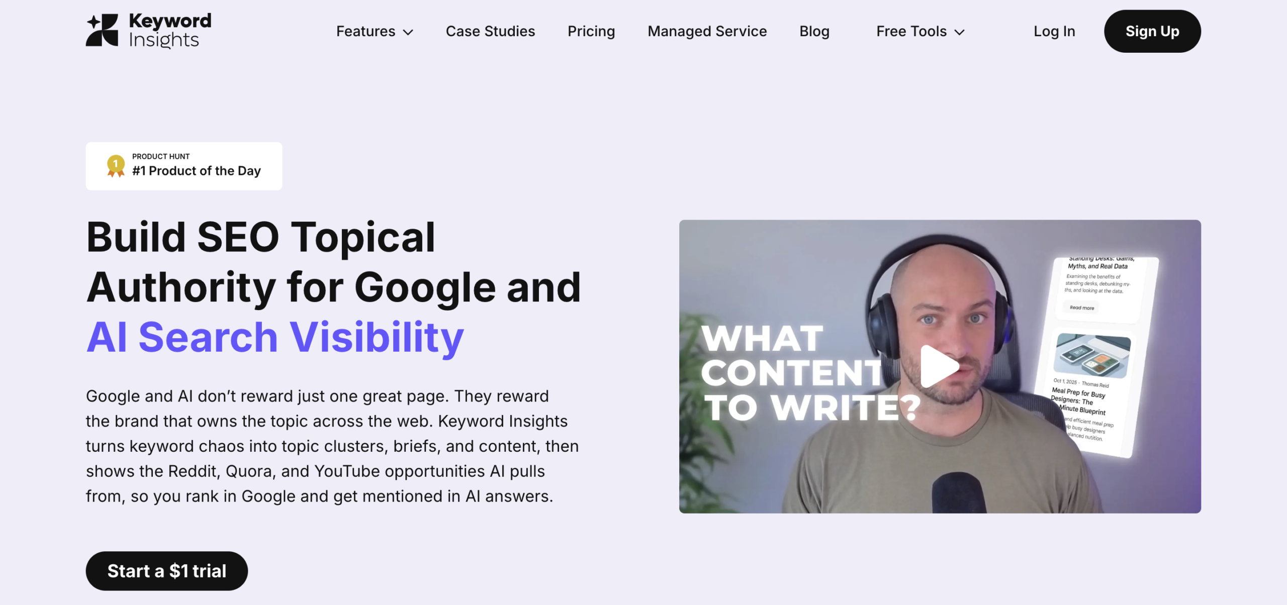 Keyword Insights - SERP-based keyword clustering