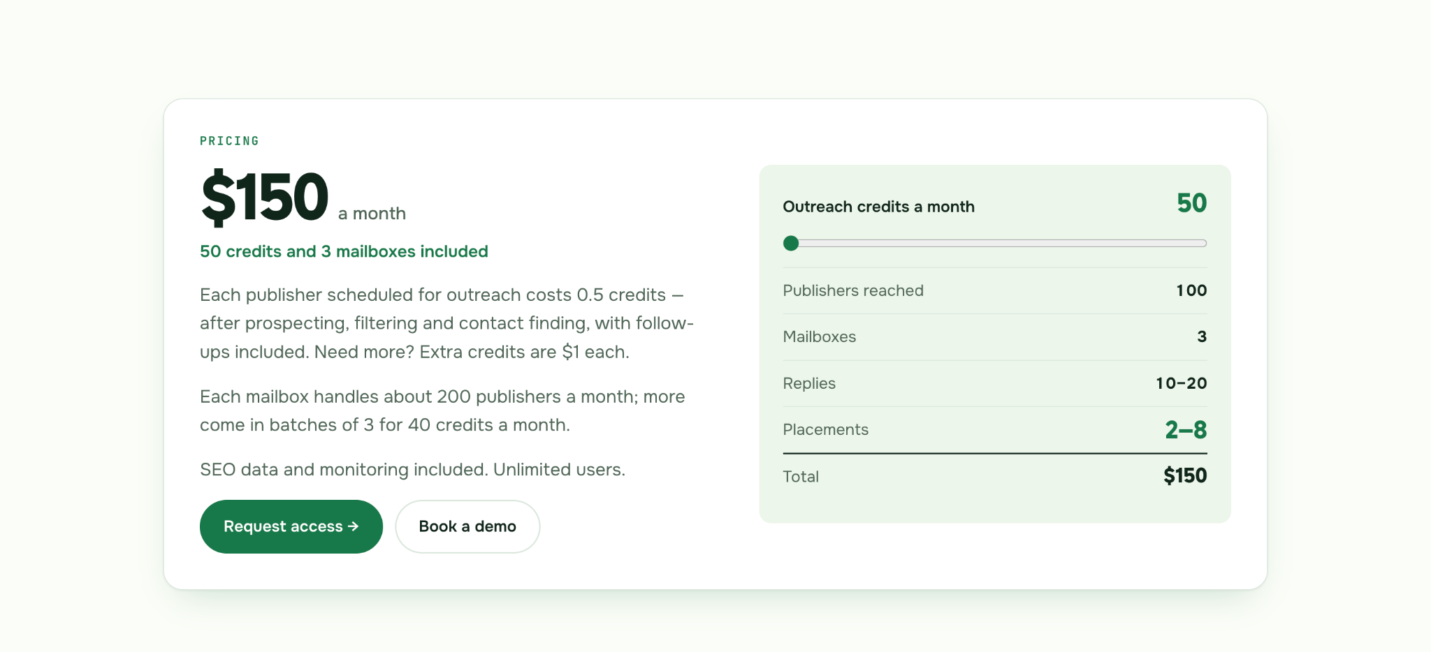 GEOboom: pricing